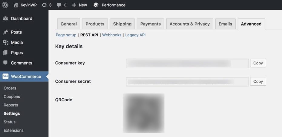 Accessing Consumer Key and Secret